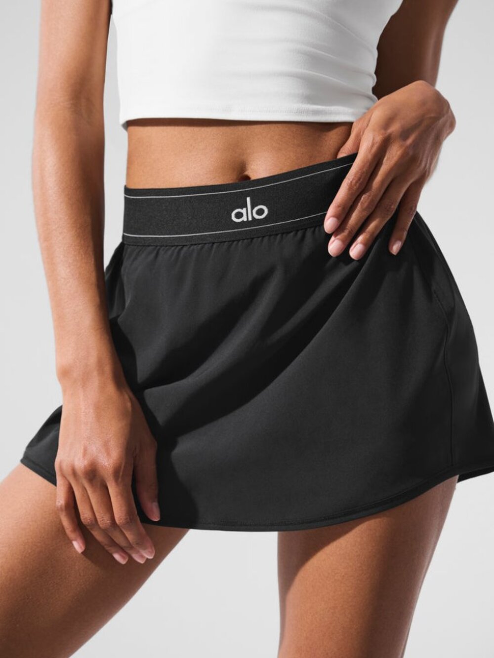 ALO Yoga🥰Athletic Lightweight Black Match Point Tennis Skirt | Easy to match - Picture 6 of 7